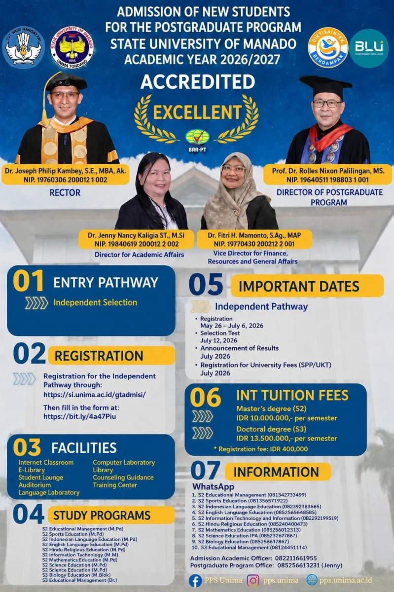 ANNOUNCEMENT OF NEW STUDENT ADMISSION